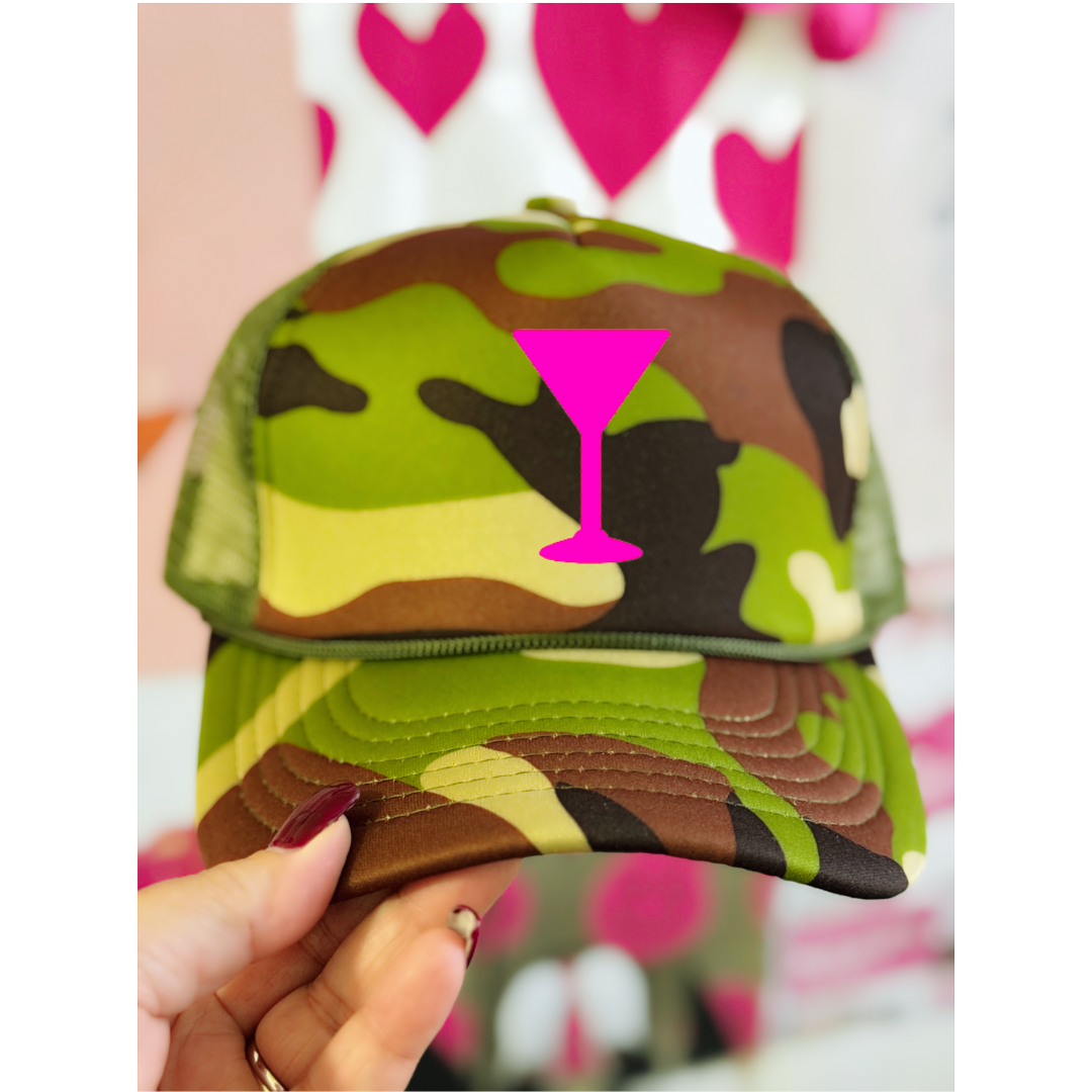 Camo Cocktails Glow Up Trucker Hat