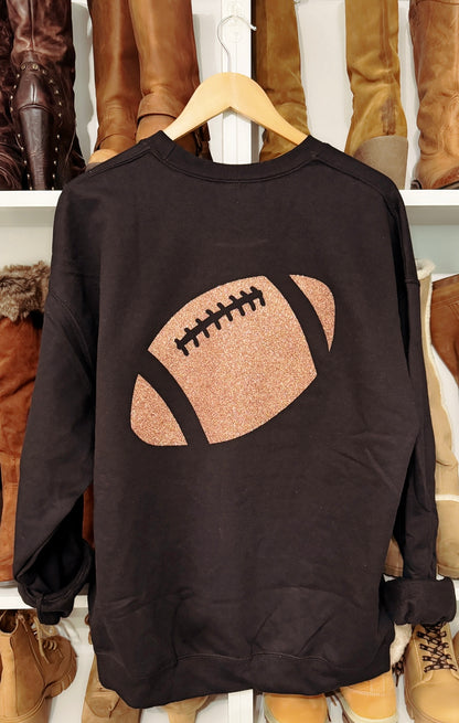 Glitter Football Sweatshirt