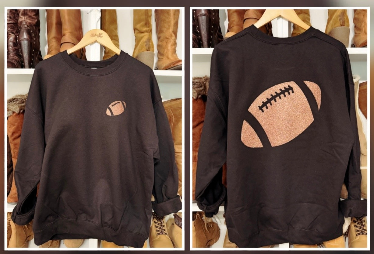 Glitter Football Sweatshirt